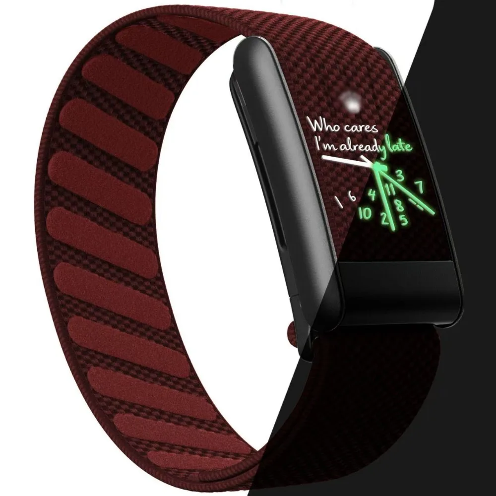WHOOP 5.0 MG Luminous Nylon Strap Silicone Print Wristband With Metal Frame Sport Replacement Band