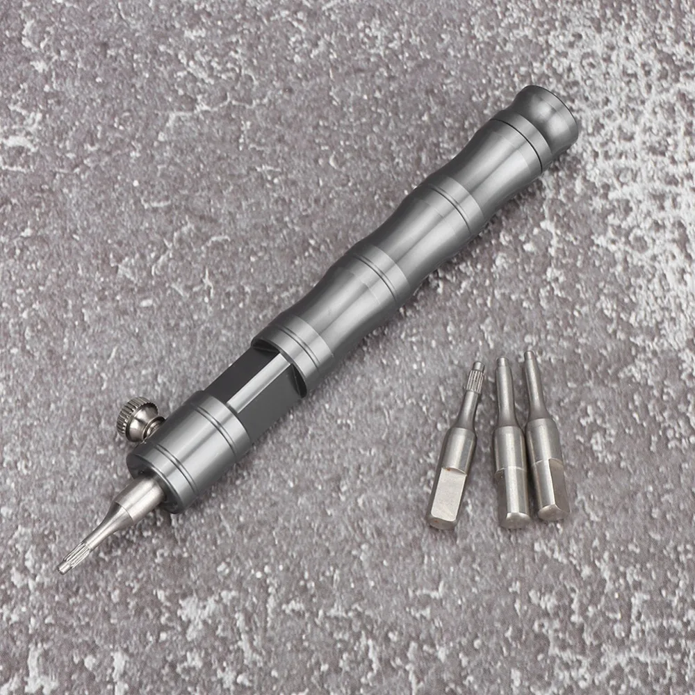 Practical Gray Watch Crown Tube Remover Metal 12.2cm Watch Crown Tube Insert Watch Repairing Tool Watchmakers