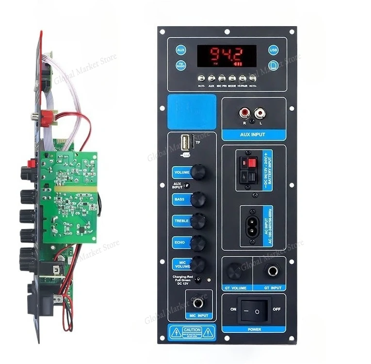 

TB02Square dance highpower Bluetooth speaker power amplifier mainboard reverb Outdoor speaker modification mainboard accessories