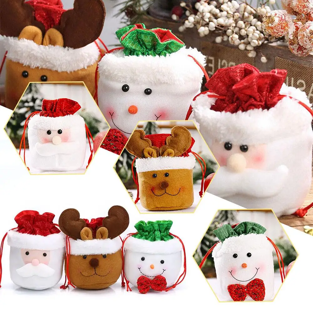 子供のためのサンタクロースのクリスマスバッグ,絶妙な収納バッグ,ストッキングのハンドバッグ,キャンディープリントの装飾,クリスマスギフト,新しい,2022,t2c4