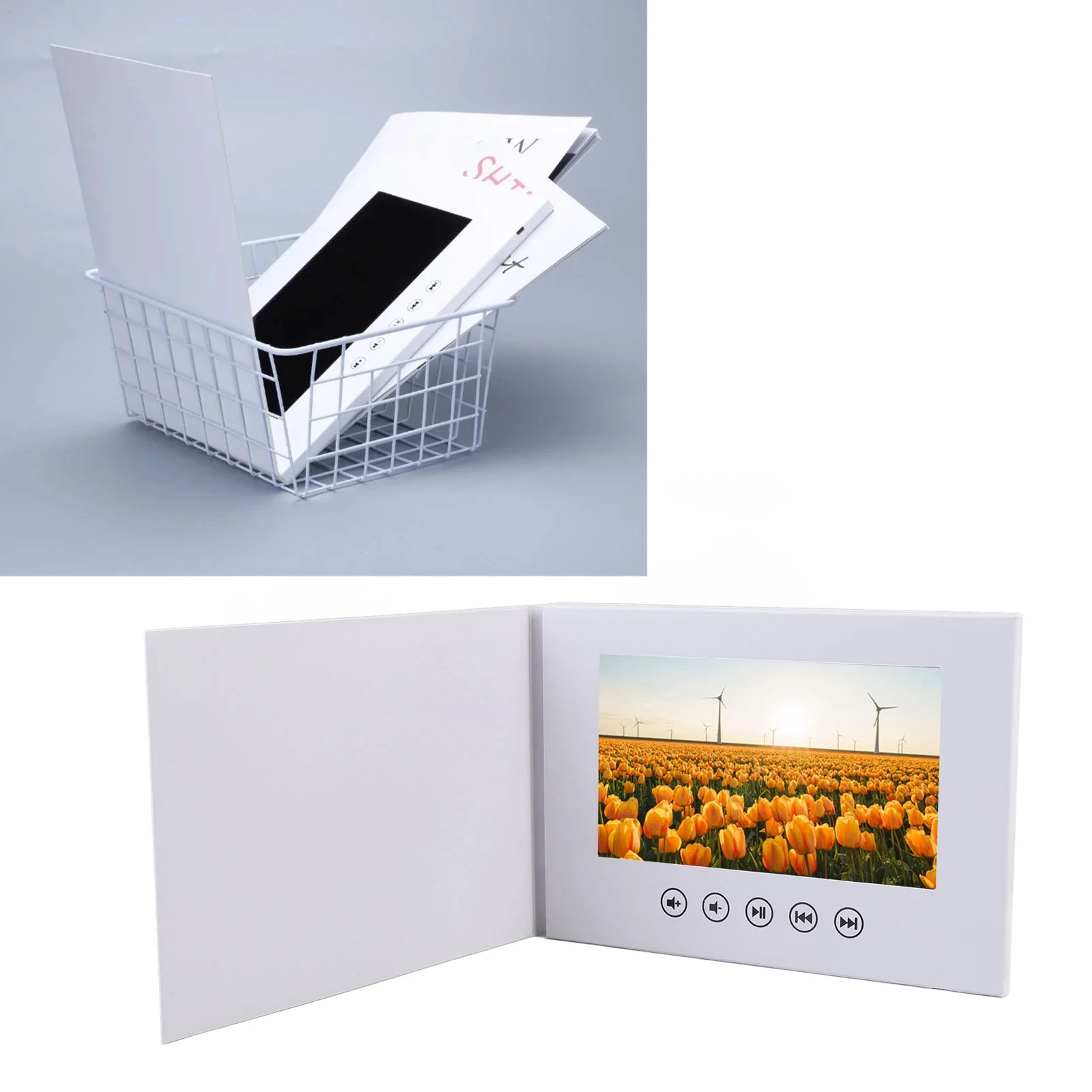 

Видеоброшюра, видеопоздравительная открытка, 10-дюймовый цветной ЖК-экран, память 128 м, 1280x720, видеоброшюра для свадьбы, дня рождения, юбилея