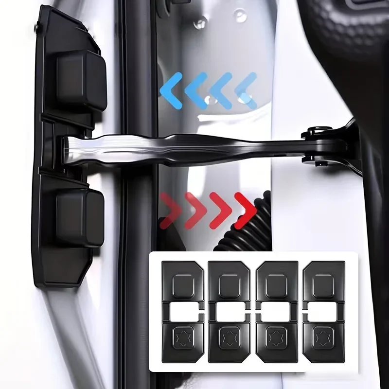4Pcs Automobile Door Cushion Waterproof Self-Adhesive Silica Gel Shock Pad General Automobile Door Shock Absorber