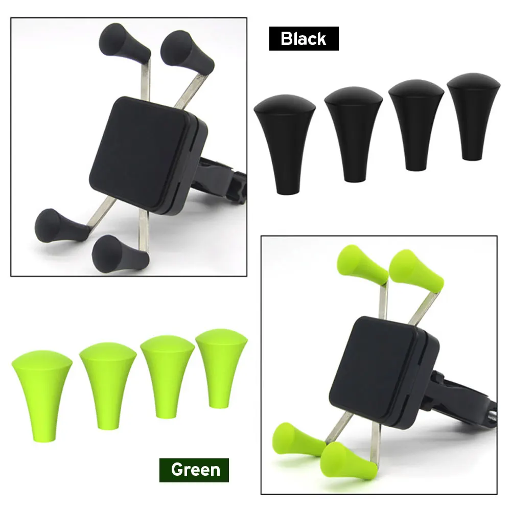 4x Motorcycle Bike Phone Holder Stand Silicone Cap Accessories for Bike Mobile Cell Phone Bicycle Motorcycle Grip Mount Holder