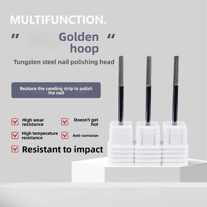 Pre‑treatment Nail Remover Manicure Tool / Tungsten Steel Nail Drill Bit / Step Grinding Head / Natural Nail Polishing Bit