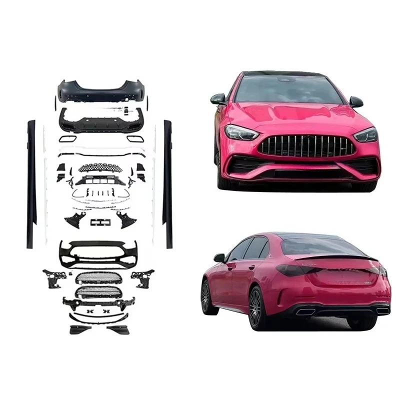 

Diffuser pipe 2022-2025 Sport Bumper C-class W206 Upgrade line Body Kit Front Grille Side Skirt Rear
