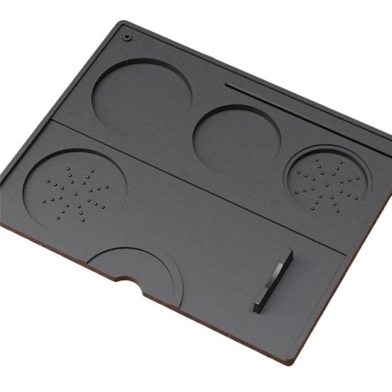 A74X Espresso Tamping Mat Silicone Coffee Tamper Mat Coffee Pad Tamp Station for Barista Tool Bar Espresso Accessory-Black