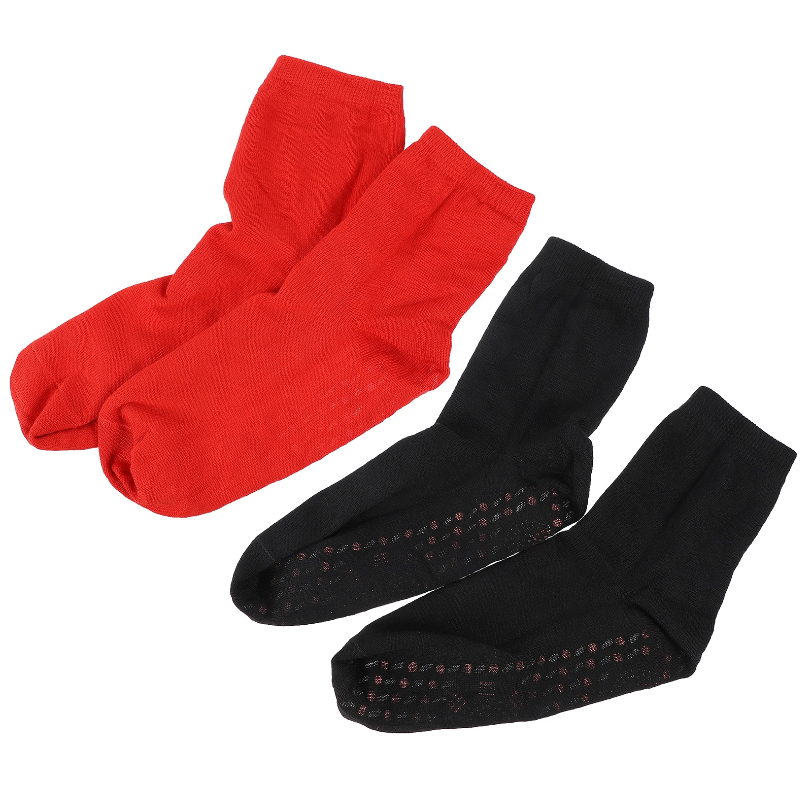 

2 Pairs Self Heating Socks Winter Boots Magnetic Therapy Silica Gel Tourmaline Foot Care Massage Warm Relax Cold Weather Skating