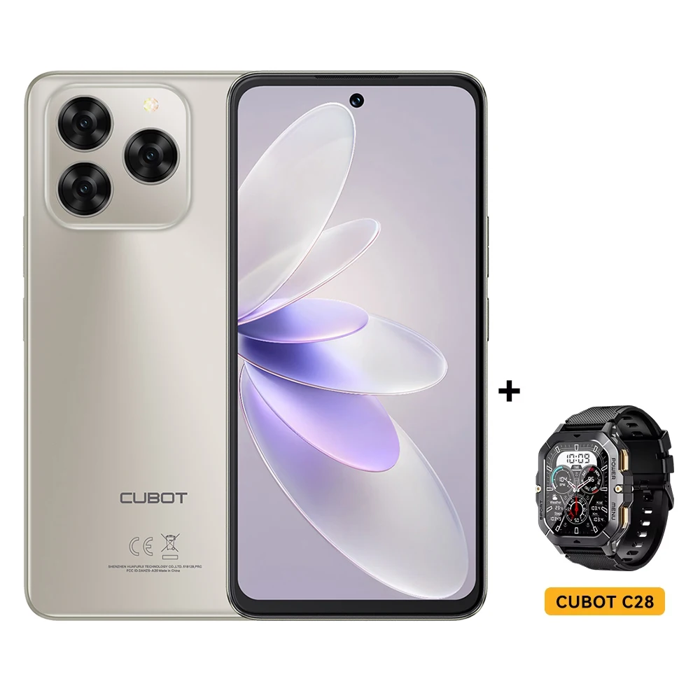 Cubot Note 60-smartphone, Android 15, 7,2-inch 120 Hz-scherm, Octa-core, 16 GB (6 + 10 GB) RAM 128 GB ROM, 48 MP camera, 7000 mAh batterij
