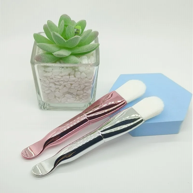 2 In 1 Double Head Silicone Face Mask Brush Ear Pick Tool Makeup Spatula Facial Mask Applicator Skincare Beauty Tool
