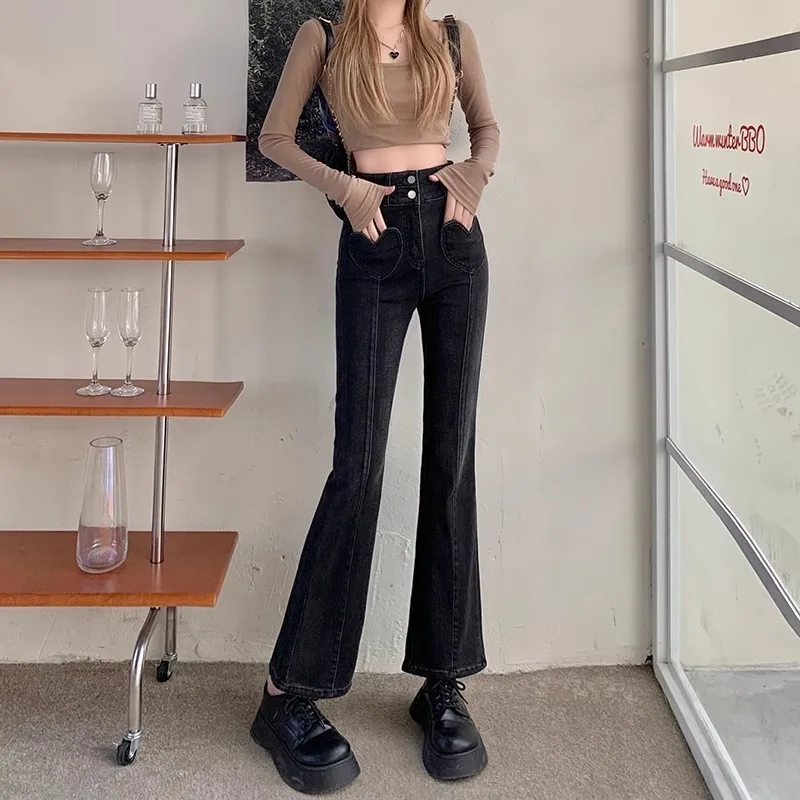 

Женские джинсы с низкой талией Y2K, одежда для офисной работы, бизнеса, для поездок на работу, женские джинсовые модные брюки, повседневные базовые брюки