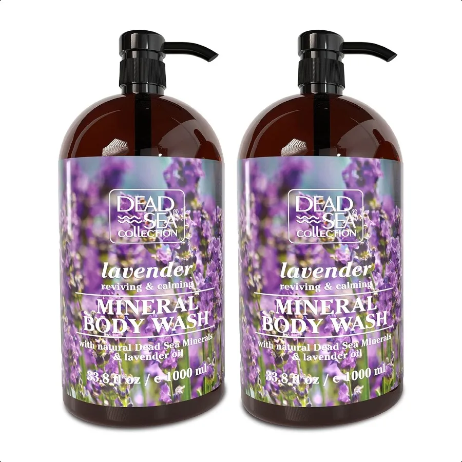 

Коллекция Dead Sea Lavender Body Wash для женщин и мужчин с чистыми минералами Мертвого моря и маслом лаванды Нежные очищает и влажность