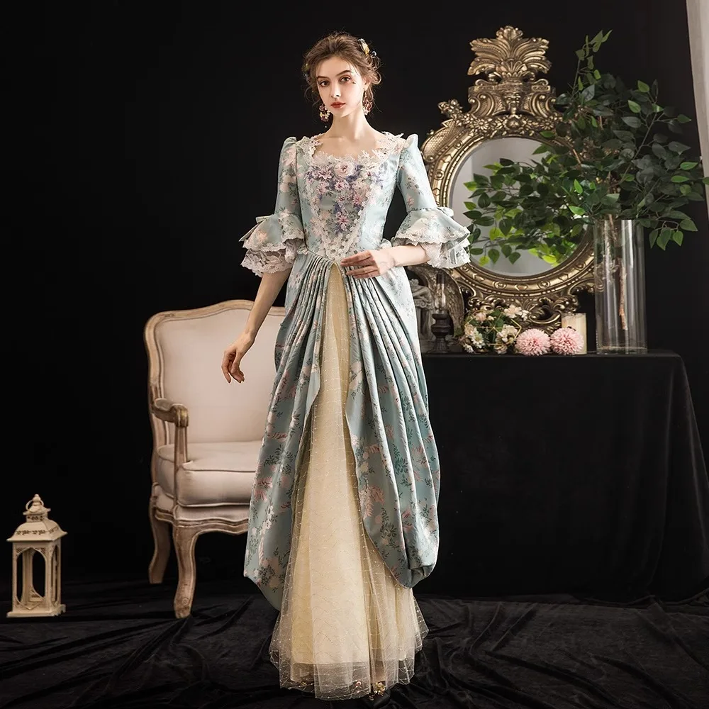 European Medieval Palace Uniform Aristocratic Photo Travel Photography Model Dress Performance Evening Makeup Elegant Princess