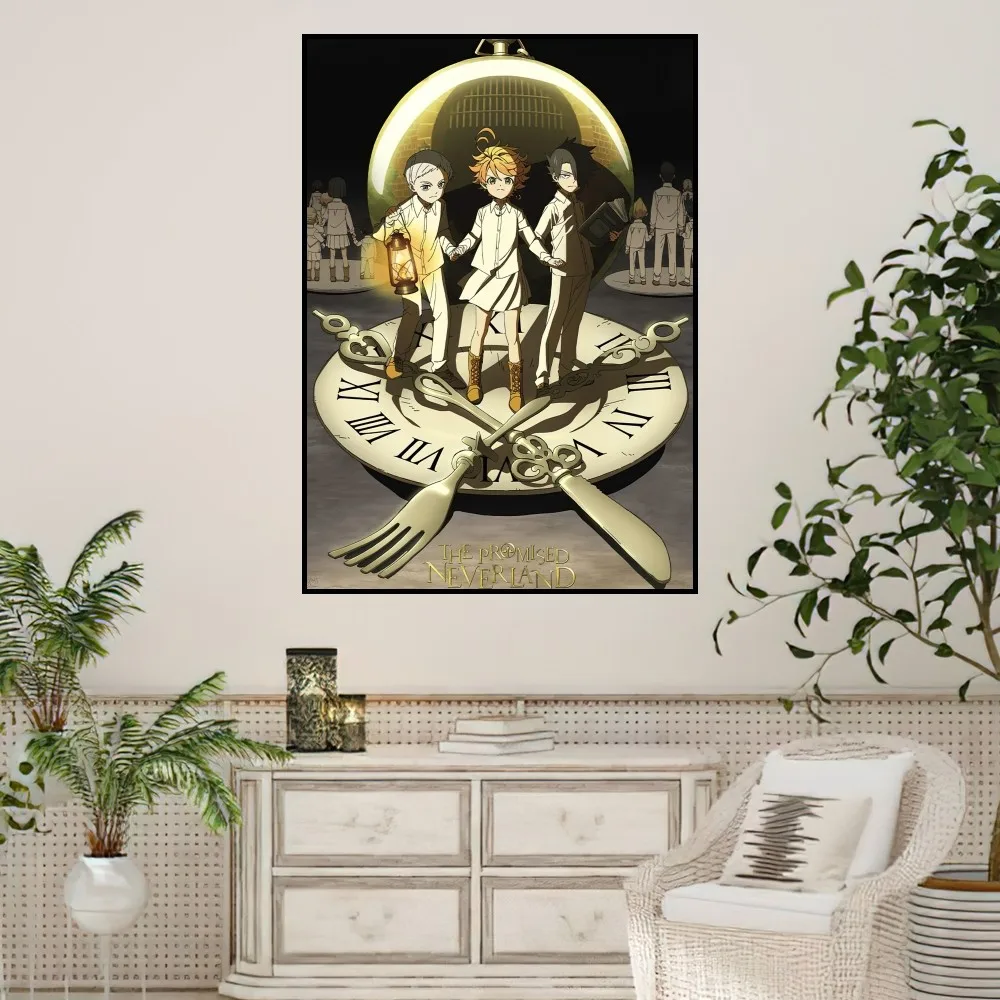 Anime The Promised Neverland Poster Prints Wall Sticker Painting Bedroom Living Room Decoration Office Home Self Adhesive