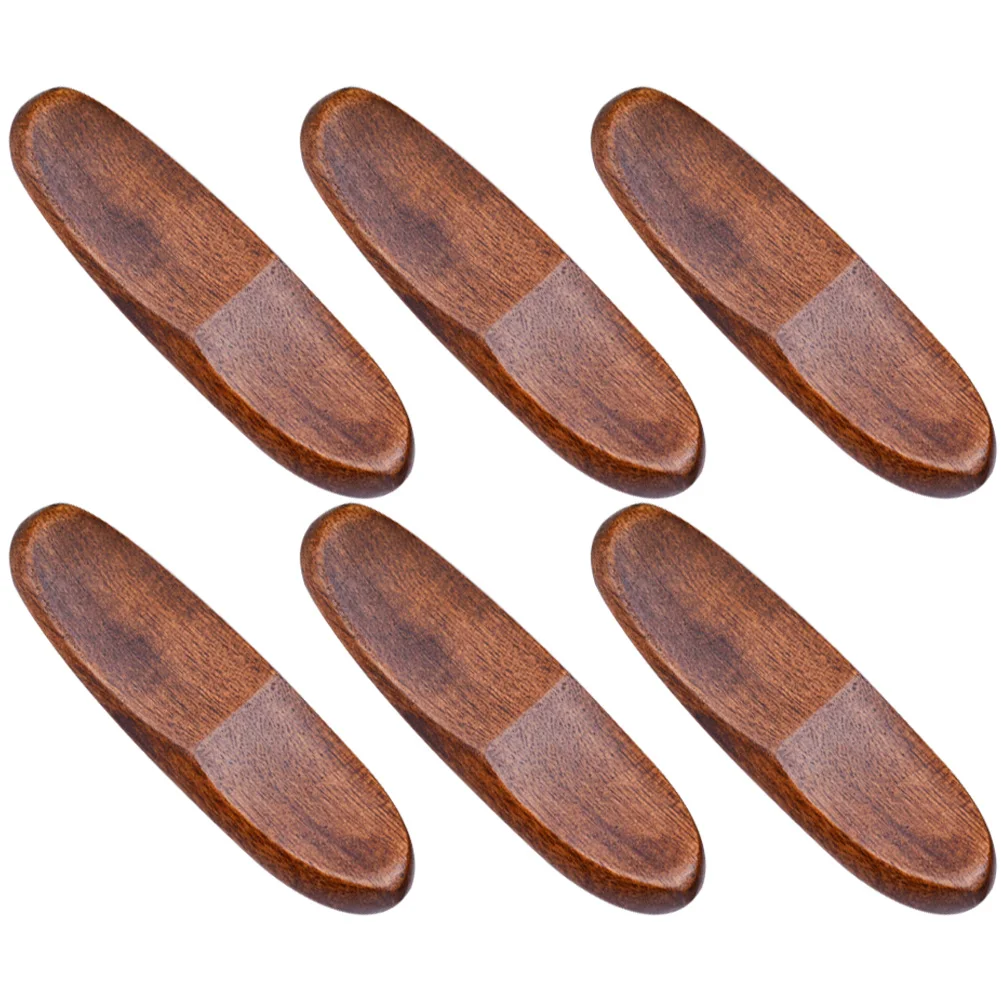 

6pcs Solid Wood Chopstick Spoon Holder Japanese style Multi function Table Rest Hygienic Practical No Deform Wide