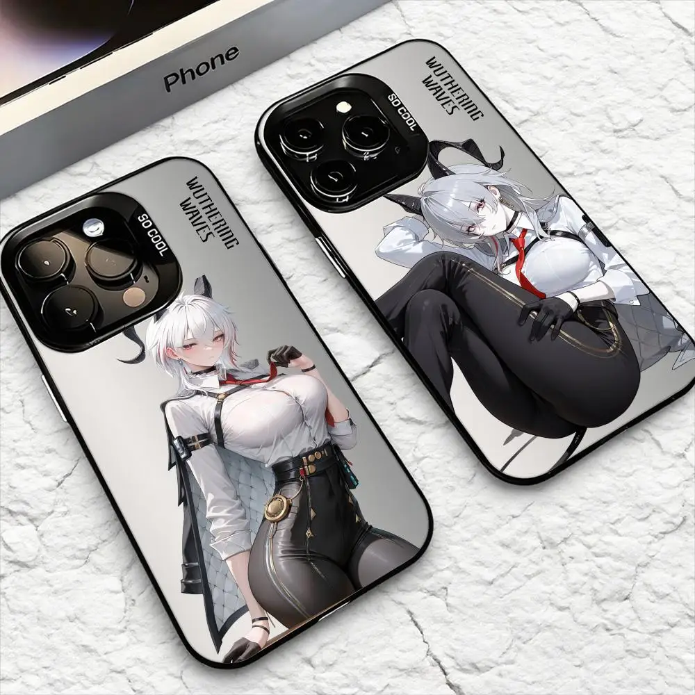 Funda de teléfono Zani Cute Wuthering Waves para iPhone 17 16 15 14 13 12 11 Pro Max Air Matte Laser Aurora Funda a prueba de golpes