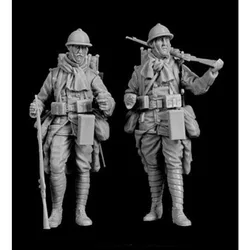 1/35 Scale Die-cast Resin Figure French Soldier Suit Model Assembly Kit Diorama Assembly Model Unpainted