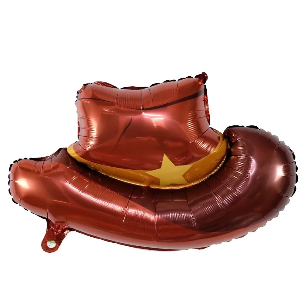 Western Theme Party Balloons Cowboy Boots Cowboy Hat Foil Balloons Western Birthday Party Decoration Balloons