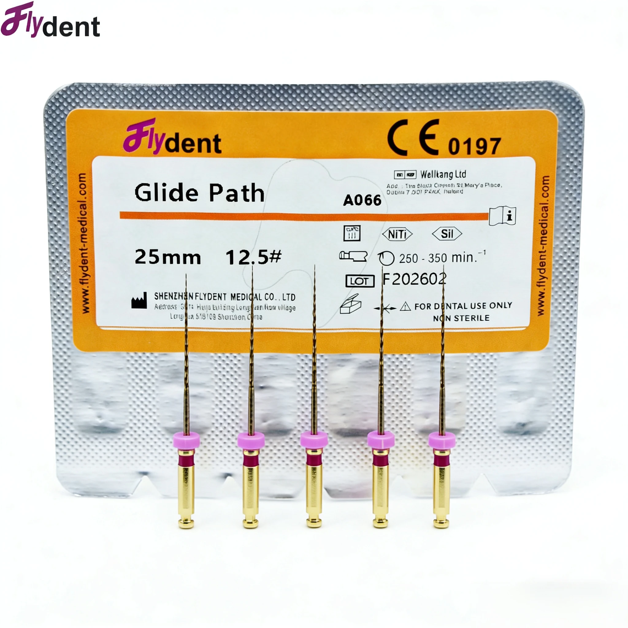 

6pc/pack Dental Niti Files glide path Gold Files Glide Path File Engine Use Root Canal Dental Endo Rotary Endocontic Files