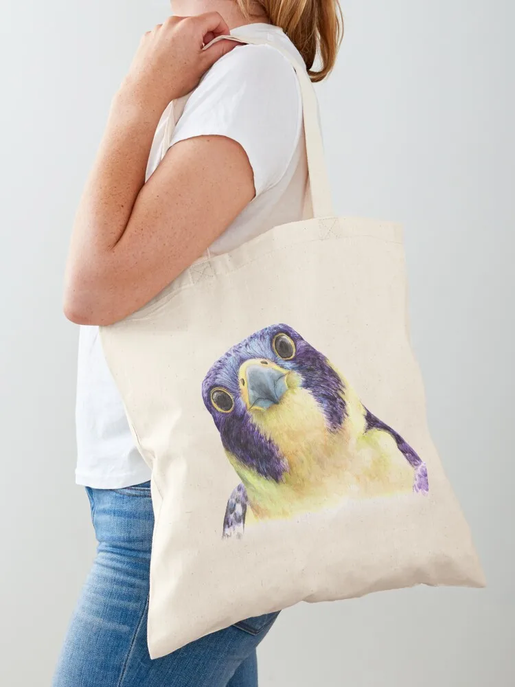 Colorful Peregrine Falcon in Watercolor Tote Bag cloth bag woman the tote bag for beach Customizable tote
