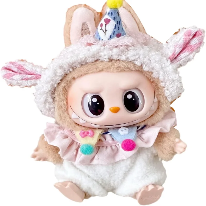 

Clothing for 17 cm Labubu Plush, Cuddly Toy Clothing Outfit Only Clothing Accessories for 17 cm Labubu Plush Pullover Hoodie Clo