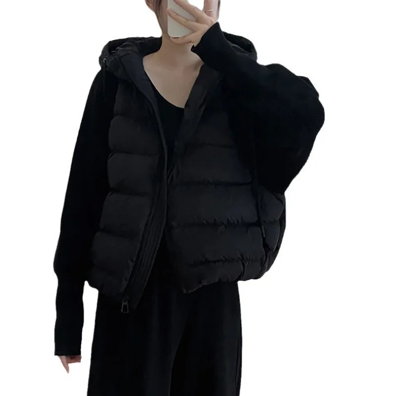 Women's Models Fall Winter Coat Jacket Down Jacket Duck Down Splicing Short Warm Soft Fashion Simple Comfortable Loose Leisure