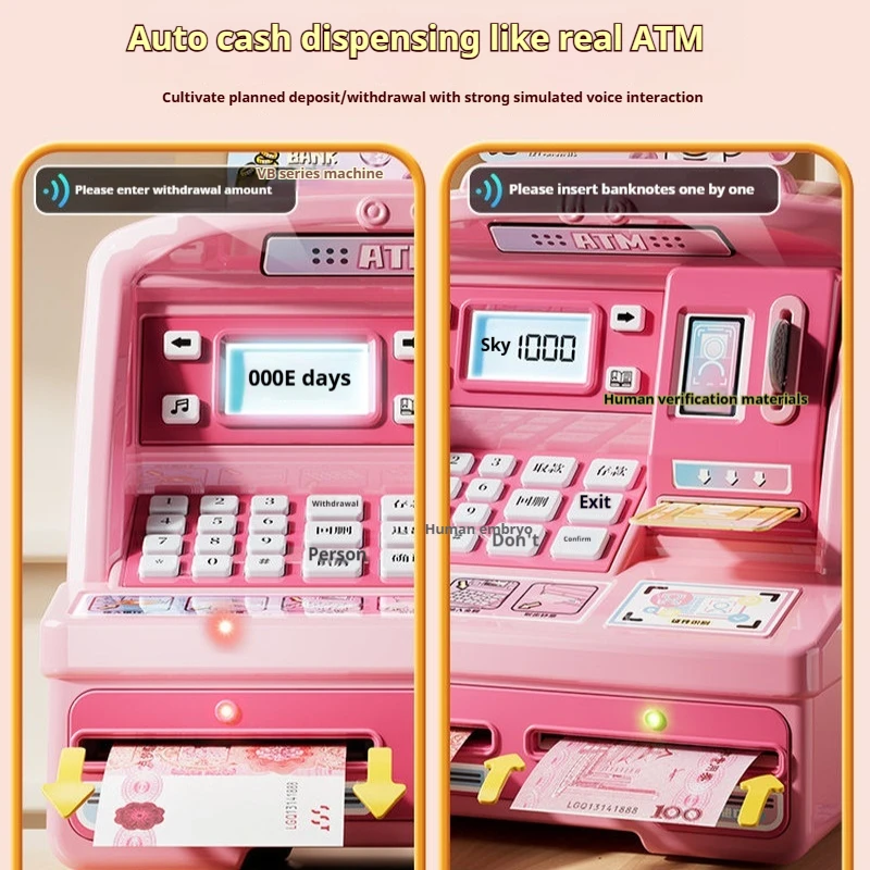 2026 new piggy bank, black technology piggy bank, children can enter and exit, boys and girls, high-end safe, elementary school