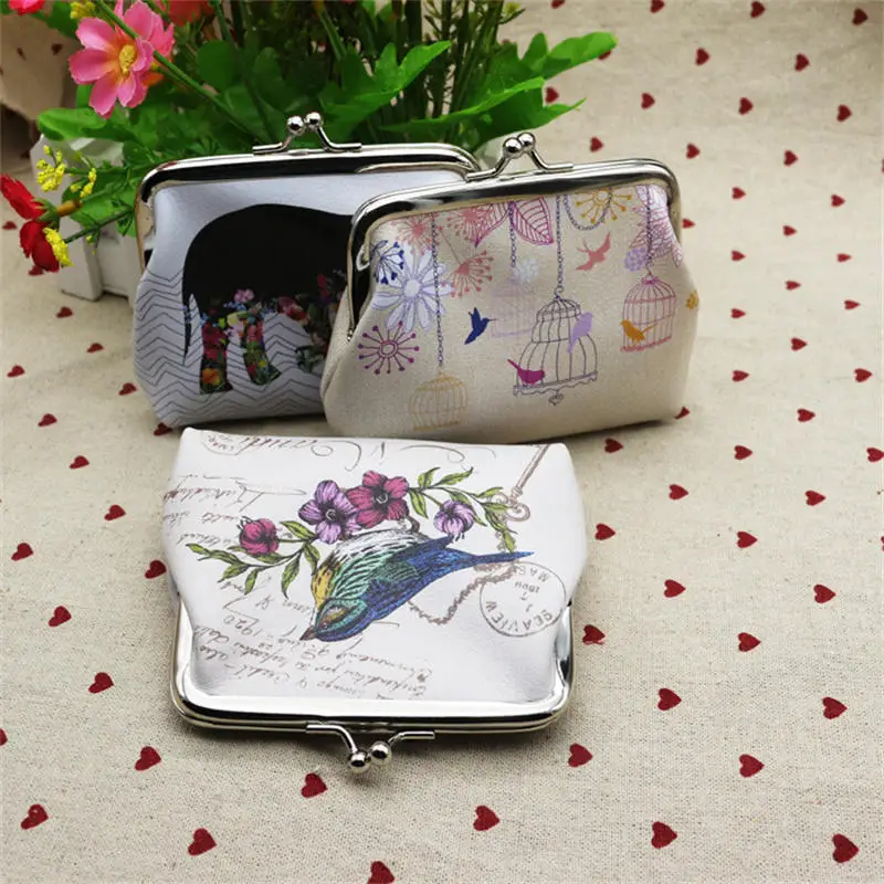 

1PCS Hot Selling Women Purse Lovely Owl Pattern Printing Hasp Small Wallet Women Cute Coin Purse Wallet Carteira Feminina