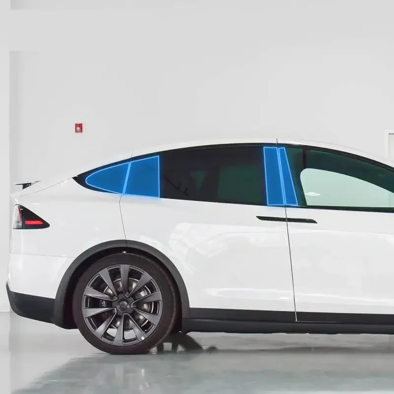 

Для Tesla Model X 2023, внешняя часть автомобиля, оконная стойка автомобиля, защитная пленка из ТПУ от царапин, ремонтная пленка против царапин, аксессуары PPF
