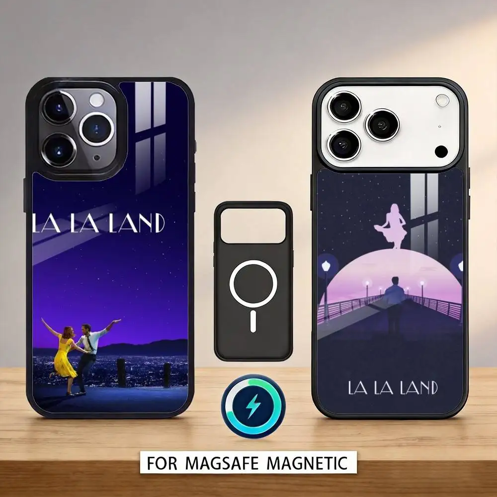

La-La Film L-Land Phone Case Magnetic For iPhone17 16 15 14 13 12 Pro Max For Magsafe Wireless Charging Cover