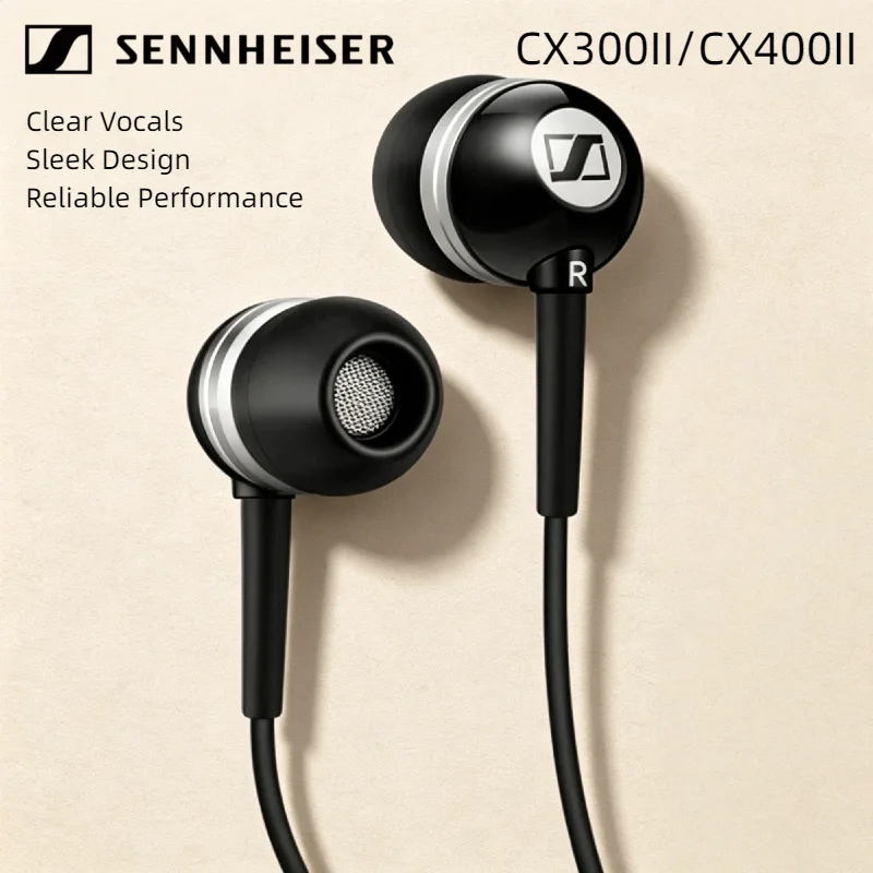 

Original Sennheiser CX300II CX400II Earphones Wired In-Ear Headphones Hi-Res Audio Headset For Smartphone Tablet PC