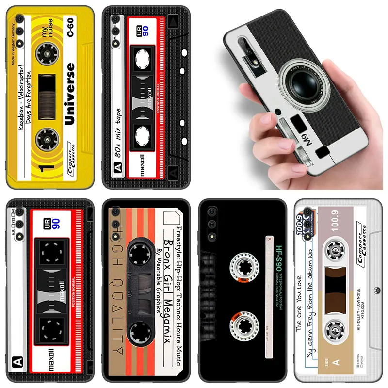 Retro Camera Cassette Tapes Phone Case For Huawei Honor 7A 8A 9X 20 Pro 10X Lite 7S 8S 8C 8X 9A 9C 10i 20i 30i 20E 20S Cover