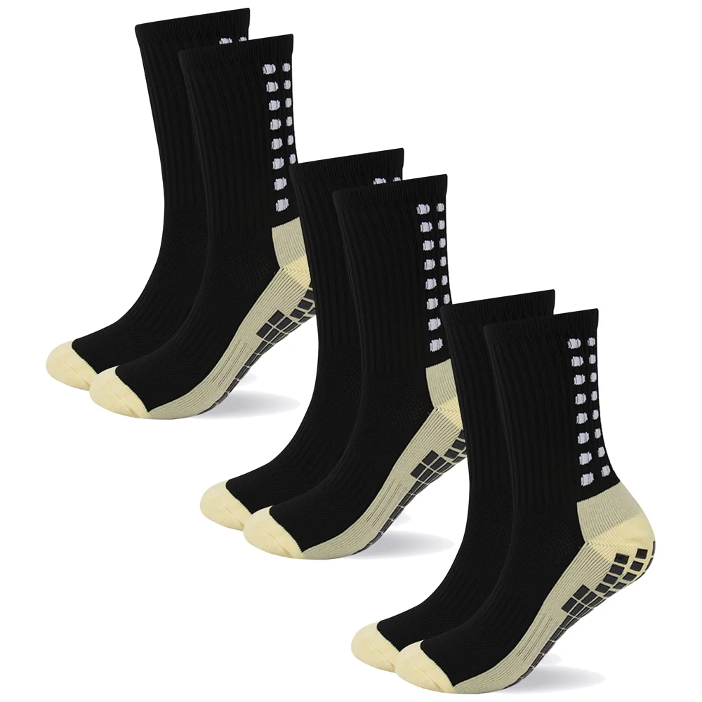 

3 пары спортивных противоскользящих носков унисекс с полотенцесушителем для бега по футболу, мужские дышащие мягкие спортивные носки