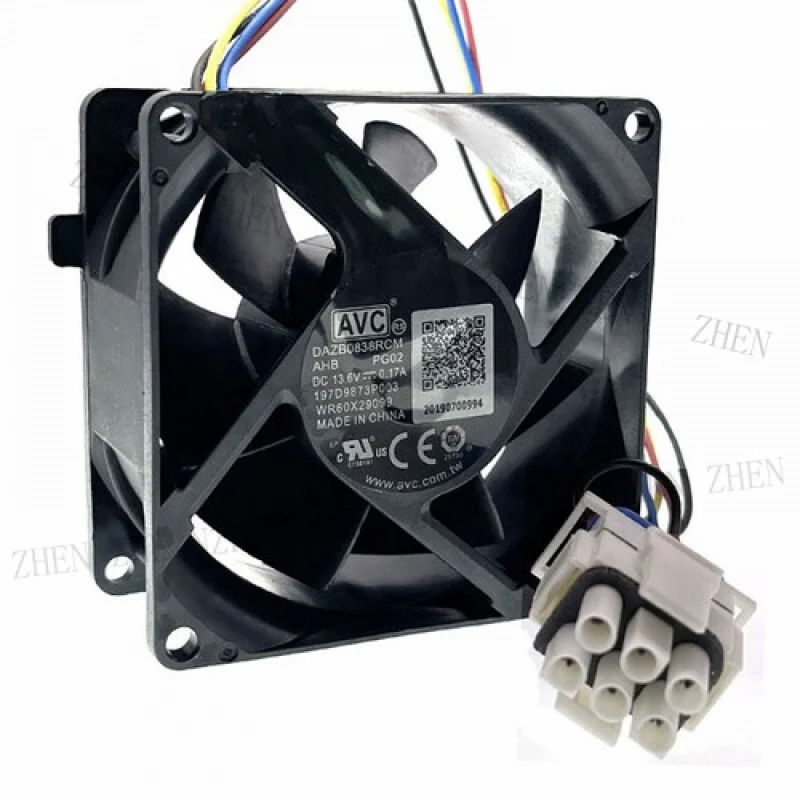 Y Y DAZB0838RCM-PG02 DAZB0838RCM for  AVC 8038 80MM 13.6V 0.17A Waterproof Humidifier Fan