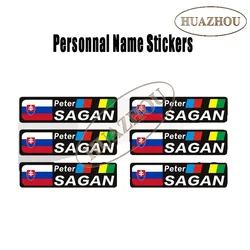 Custom Personality Name Flag Helmet Decoration Decals Vinyl Antifade MTB Road Bike Racing Cycling Frame Stickers