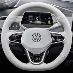 Custom Car Steering Wheel Braid Cover Non-slip 100% Fit For Volkswagen VW Teramont Atlas 2021-2022 Auto Interior Accessories