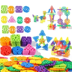 Children Toys Snowflake Building Blocks Educación Montessori Geometric Shapes Bloques De Construcción Kinder Spielzeuge