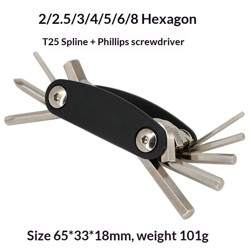 For  9-Function/8-Function Maintenance Tool Set, Mountain & Road Bicycle Repair Combination Tool with Hex Key