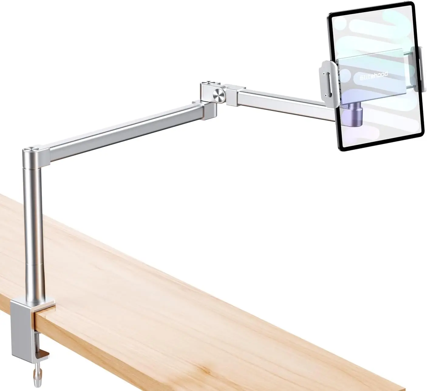 

28-inch Long Arm iPad Mount for Desk, Adjustable Tablet Holder with Clamp, Compatible with 4.7-13 inch Tablets & Phones