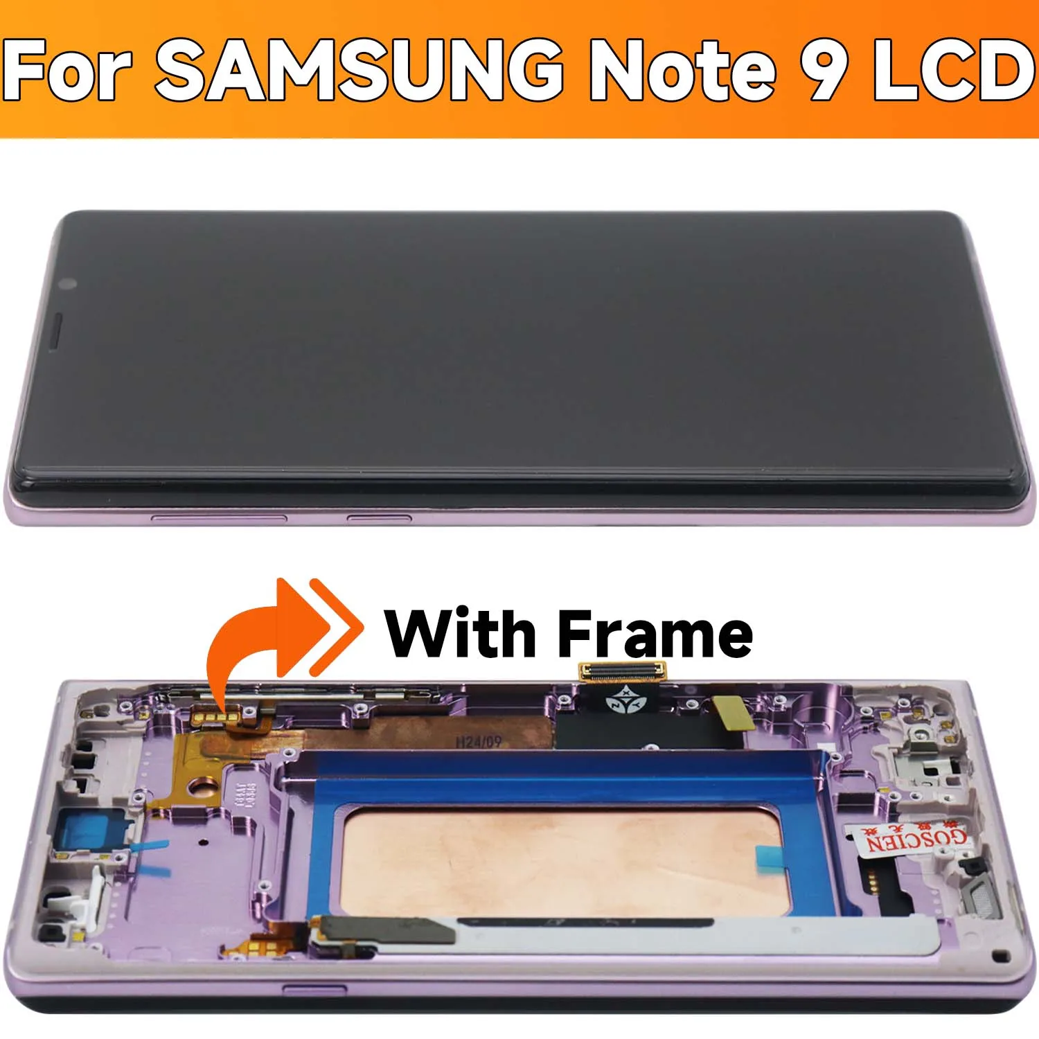 LCD para Samsung Note8 Note9 Note10 MONTAJE DE digitalizador con pantalla táctil LCD con marco Note 8 Note 9 Note 10