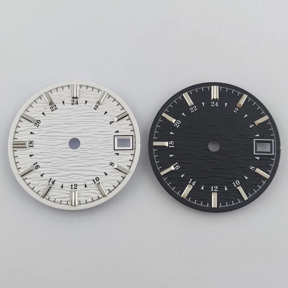 nh35 dial High-quality 28.5mm water ripple Watch dial watch parts For nh35/nh36 movement watch Accessories Customizeable logo