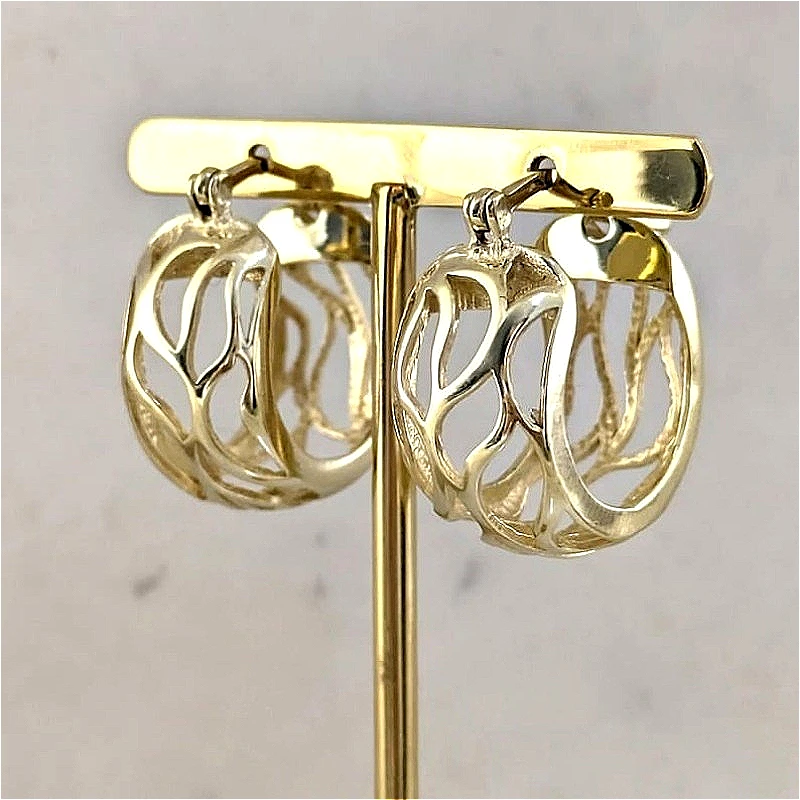 موضة موجزة الذهبي مطلي جوفاء هوب القرط للنساء رائعة الشرير نمط حفلة مأدبة مجوهرات اكسسوارات الحرف هدية #1