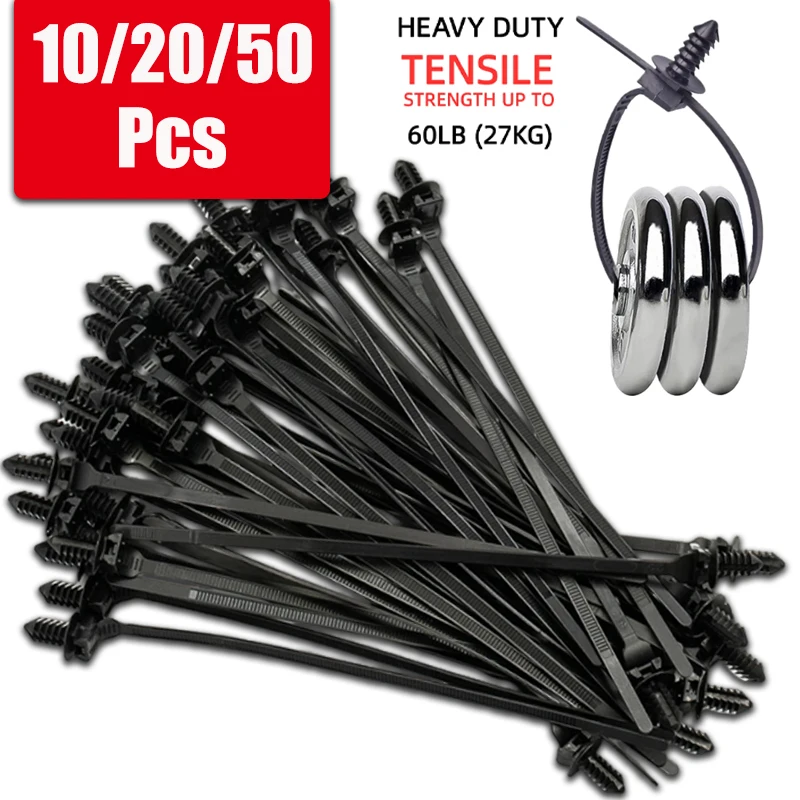 

Self-Locked Nylon Cable Tie Push Clips Wire Tie Released Zip Straps Car Pipe Cable Fastener Bundle Fixed Binding Auto Parts