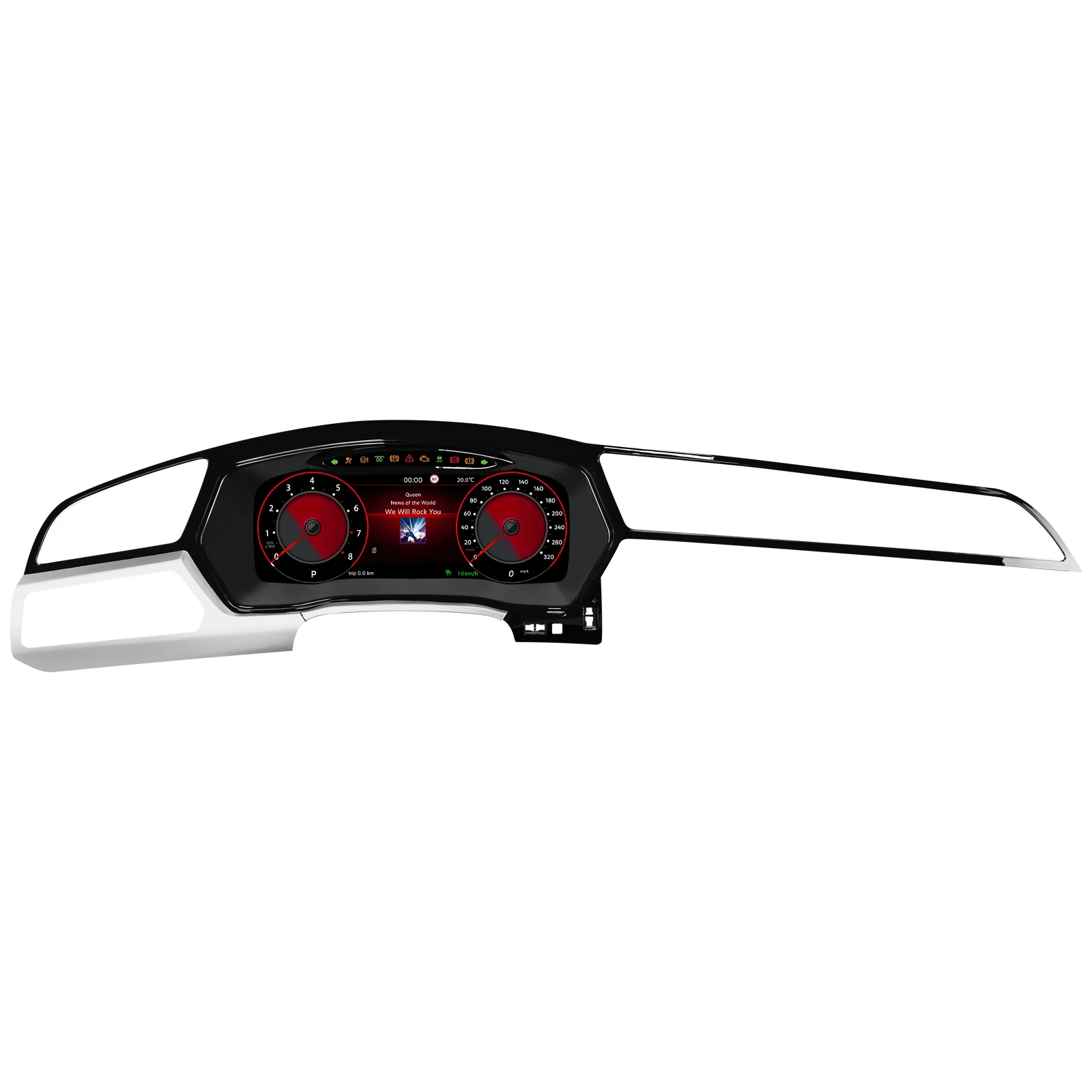 Hizpo 12,3 Zoll Auto-LCD-Digital-Kombiinstrument für Volkswagen Touran MK2 (MQB-Plattform) 2015-2022, Modifiziertes Auto-Radio-Instrumentenpanel, Cockpit-Cluster-Instrumentenanzeige,