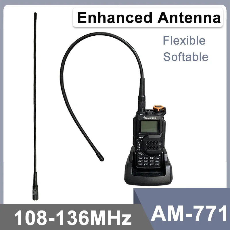 AM-771 Antenna Air Band 108-136Mhz For Quansheng UVK5 UVK6 UV5R Plus Baofeng UVK5M Radtel Rt-490 Rt-68 4b Rt-830 Walkie Talkies