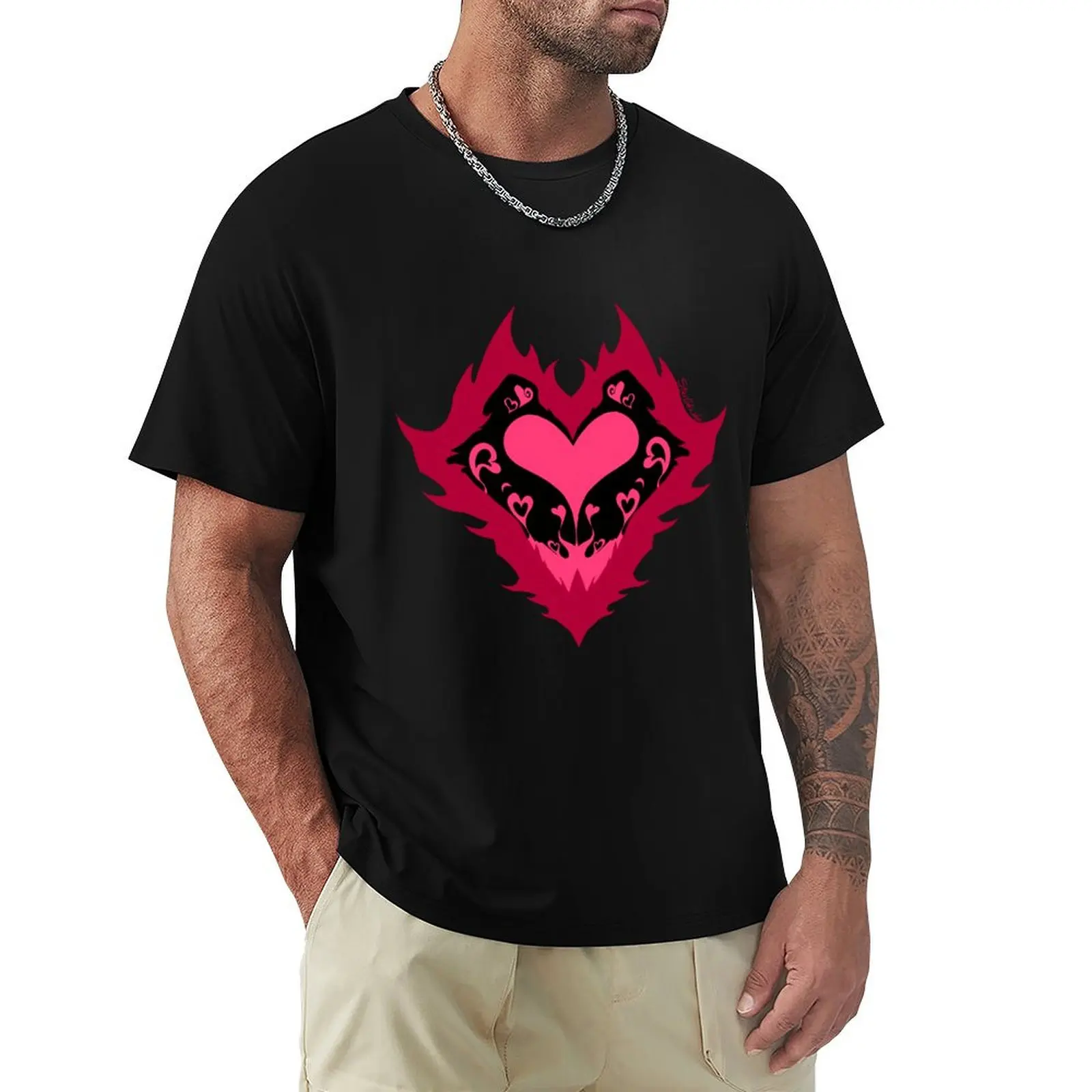 Razor Heart T-Shirt Simple Trendy Casual T-Shirt