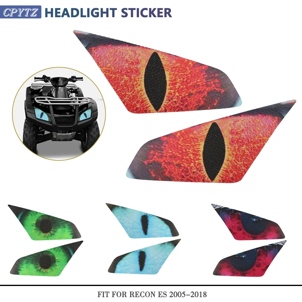 Fit For TRX680FA 2006-2022 Rincon TRX650 TRX680 TRX650FA 2003 2004 2005 Motorcycle Headlight Sticker Head Light Eyes Decor Decal