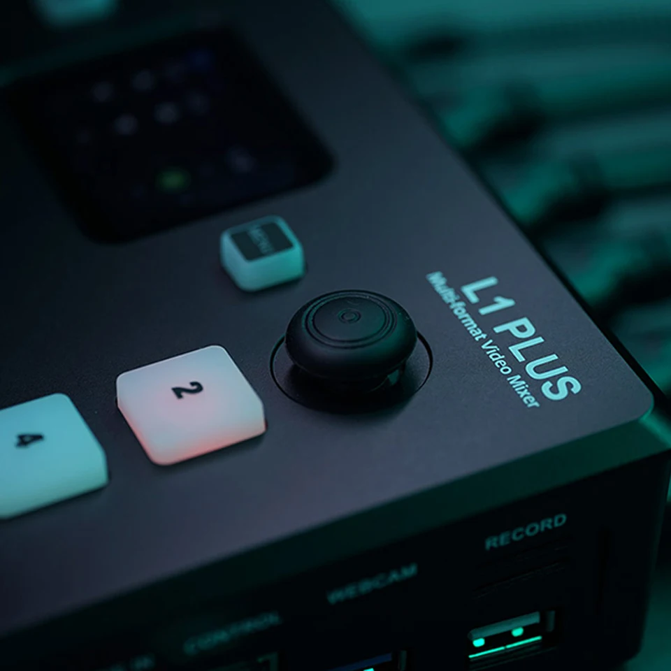 FEELWORLD L1 PLUS Multi-camera Video Mixer Switcher Touch Screen USB2.0 Real-time Recording PTZ Control USB3.0 Fast Streaming