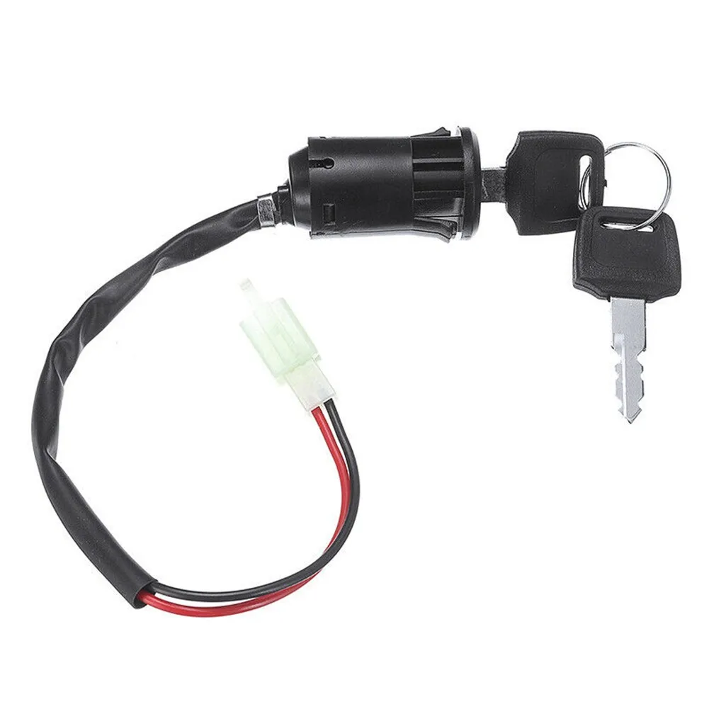 Moped Ignition Key Switch 2 Wire 28mm Hole ATV Dirt Bike Accessory Electric Motorcycle Go-Kart On/Off Tool Durable