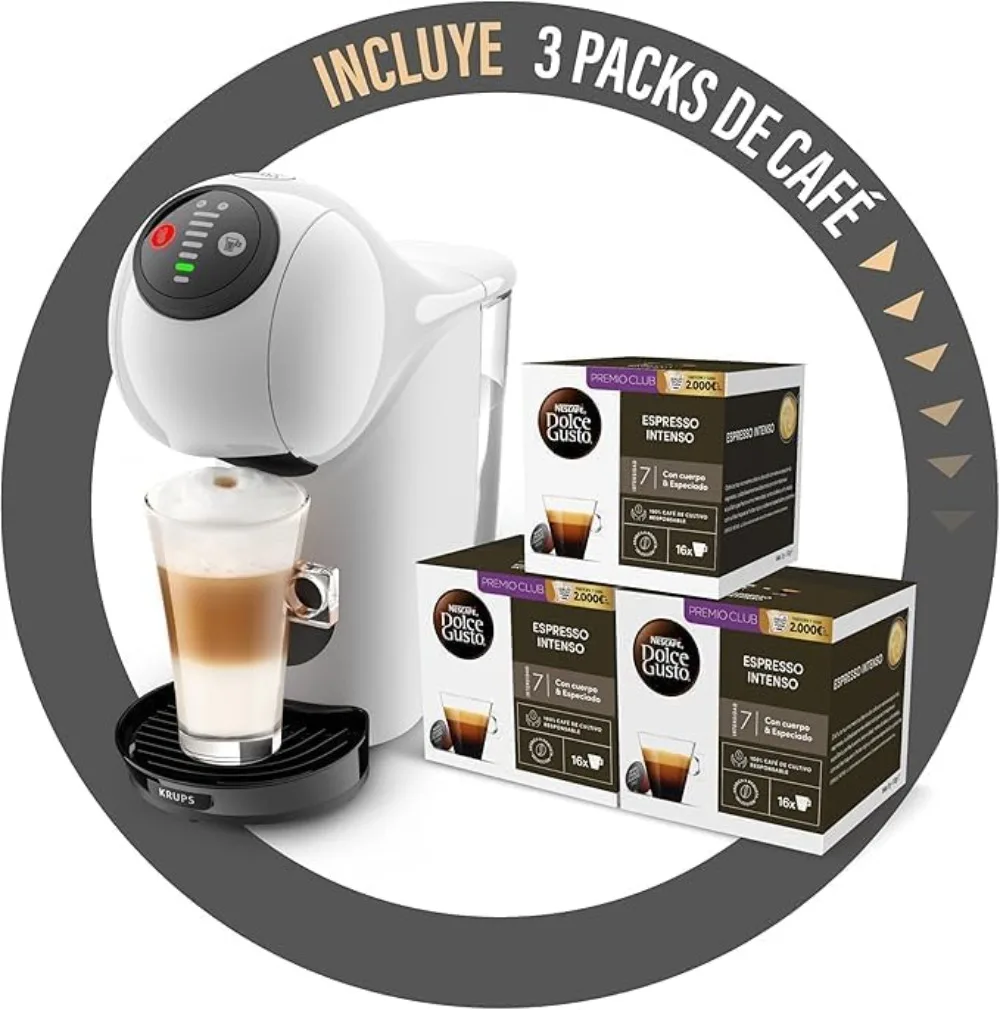 كروبس نسكافيه دولتشي قوستو جينيو إس، ماكينا كومباكتا دي كابسولاس مولتيبياداس، ألتا بريسيون، إسبرسو كون كريما إن 30 سيجوندوس، P