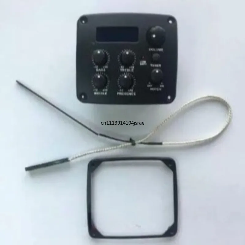 T55 Acoustic Guitar EQ Pickup with Built‑in Tuner Preamp Board Folk Guitar Sound Pickup Replacement Instrument Accessory